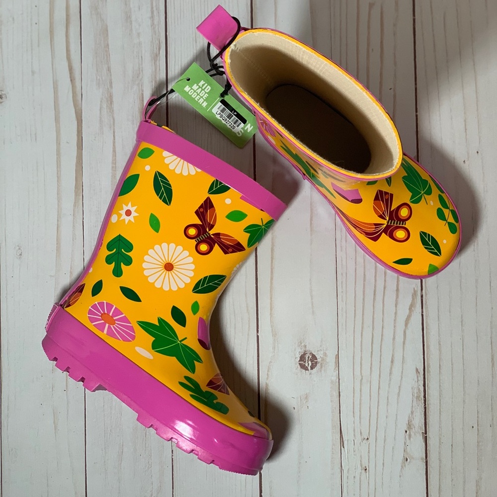 ☔️🔥Kid Made Modern Kids Butterfly Rain Boots☔️